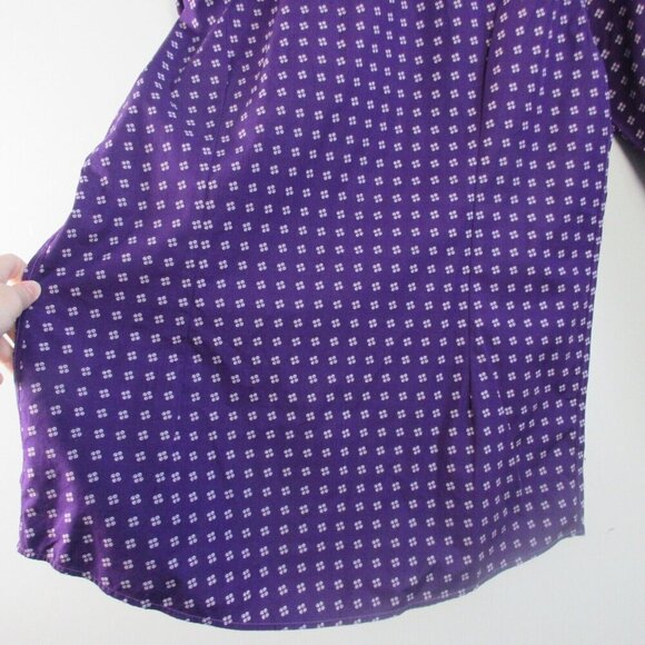 Eton Contemporary Men's Dress Shirt 39 Purple Floral Luxury Designer Pattern 274 - Picture 7 of 11